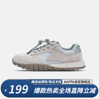 Kappa Kids卡帕童鞋芭蕾德训鞋女2024年复古儿童百搭休闲亲子鞋男女童鞋 银色 36码 适合脚长约233mm