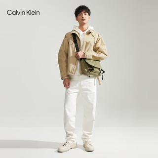 Calvin KleinJeans24春夏男可拆卸ck提花肩带翻盖手提邮差包斜挎包HH3933