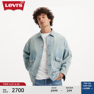 Levi's李维斯日本制24夏季男士复古牛仔长袖外套 蓝色 A7150-0003 S
