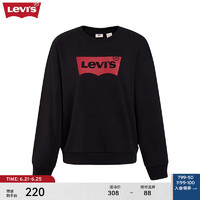 Levi's【商场同款】李维斯24夏季女士经典字母印花圆领卫衣潮流