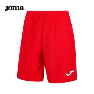 Joma 荷马 运动短裤男夏季新款比赛透气运动裤纯色速干裤比赛训练裤运动服饰 红色-无口袋 XL