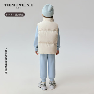 Teenie Weenie Kids小熊童装24冬季男女童纯色立领无袖羽绒服 粉色 130cm