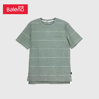 百亿补贴：Baleno 班尼路 夏季男装条纹短袖T恤男士休闲上衣潮流百搭T恤