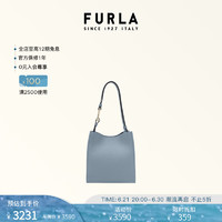 芙拉（FURLA）FURLA芙拉NUVOLA迷你女士简约通勤单肩水桶包 天空蓝