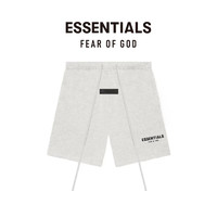 FEAR OF GOD ESSENTIALS 植绒LOGO系列棉质短裤CLASSIC美式高街潮牌经典简约大气时尚 浅燕麦色 XL