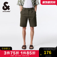 杰克·琼斯（JACK&JONES）夏季男士五分裤舒适日常微弹多口袋百搭纯色休闲短裤男224215045 E06 黑橄榄 190/92A/XXLR