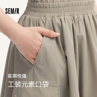 森马（Semir）连衣裙女假两件盐系潮流2024夏季方领修身短裙小个子107424114026 沙卡50401 XXL