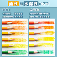 88VIP：deli 得力 彩铅小学生画画专用油性彩色铅笔手绘涂色笔套装叠色彩笔画笔