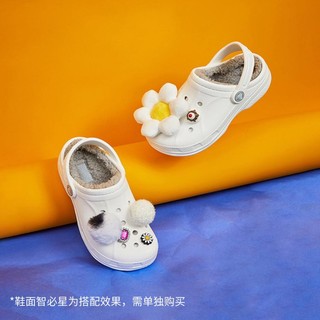 crocs 卡骆驰 儿童棉鞋 瑞伦保暖小克骆格儿童暖棉洞洞鞋宝宝棉拖