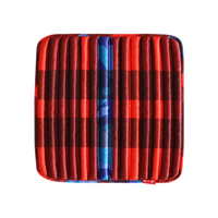 荞行健轻奢系列多功能方垫苦荞壳填充透气汽车座垫办公室座椅家居坐垫 红色