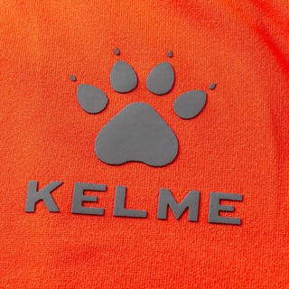 卡尔美（KELME）运动紧身衣男秋季长袖打底衫透气篮球足球弹力训练服 荧光橙3891113(LOGO在左胸) 儿童/160CM