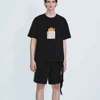 URBAN REVIVO 男装潮流创意滑板图案印花短袖T恤 UMV440104