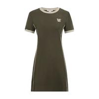 URBAN REVIVO 女士潮流学院风撞色字母短袖连衣裙 UWV740103 石色 S