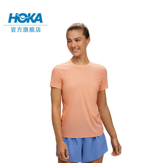 HOKA ONE ONE 女款春夏专业跑步短袖T AIROLITE RUN SHORT SLEEVE 木瓜色 S