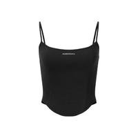 URBAN REVIVO 女士潮流辣妹风字母刺绣无袖背心 UWV440202 正黑 M