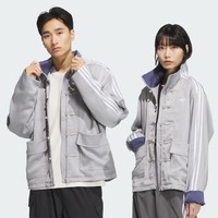 adidas ORIGINALS 新中式唐装盘扣中性运动夹克 JV9256 浅灰 XL