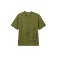 Gap 盖璞 男女士纯棉大logo圆领短袖T恤简约百搭上衣 463222 绿色 M