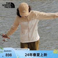 北面（The North Face）薄风衣女户外运动休闲防风防泼水风衣外套24春季|87V0 TIU/沙丘白/砾石沙 S/155