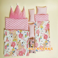 玩家小将棉花娃娃的床 棉花娃床20cm双人娃床上下铺15cm可睡家具实木娃娃 春日花田【床品】 不加楼梯