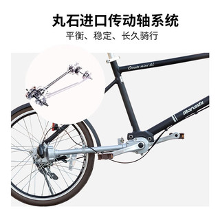 Maruishi日本自行车20寸无链条传动轴单车内变速城市通勤轻便复古车 CMA2033（珍珠白）20寸