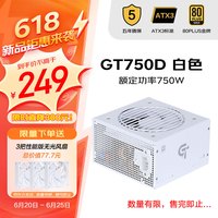 先马（SAMA）GT750D白色（额定750W）ATX3非模组台式主机电脑电源 80PLUS金牌/14CM短机身/压纹线/5000m高海拔
