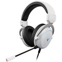 RAPOO 雷柏 VH300S 有线耳机 虚拟7.1声道电竞游戏 USB电脑耳麦 头戴式立体环绕声 白色