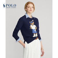 Polo Ralph Lauren拉夫劳伦 女装 24春高尔夫球Polo Bear针织衫RL25794 410-雅致深蓝色 XXS