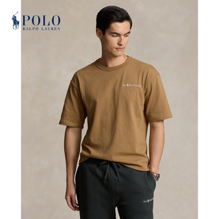 Polo Ralph Lauren 拉夫劳伦男装 24秋宽松版棉徽标平纹针织T恤RL18431 270-棕黄色 XXS（偏大）