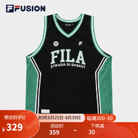 FILA FUSION 斐乐潮牌官方男子针织背心夏季宽松篮球运动上衣