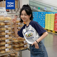 唐狮 TONLION2024女趣味熊猫图案短袖T恤WP 藏青 S