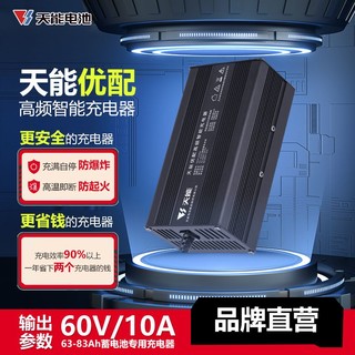 天能铅酸电池充电器60V10A12A15A锂电动车大功率快充原装智能
