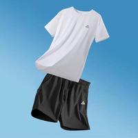 PEAK 匹克 男健身套装运动跑步训练打球短袖宽松速干舒适短裤