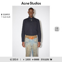 Acne Studios 男士常规版型丹宁纽扣衬衫BB0525 蓝色/黑色 44