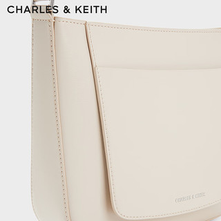 CHARLES&KEITH24夏新品纯色宽肩带腋下包单肩斜跨简约小方包女包CK2-20671657