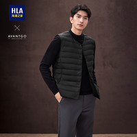 HLA海澜之家羽绒马甲男24新轻商务经典系列保暖马甲男冬HWRBW4W004A 黑色10 180/96A XL151~164斤