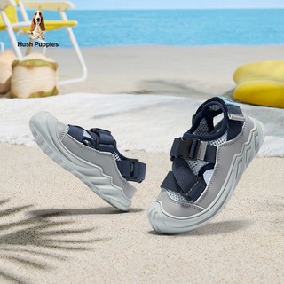 暇步士 童鞋男童包头凉鞋儿童中大童软底溯溪鞋网面运动防滑沙滩鞋