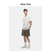 nice rice好饭 24SS全棉毛圈布撞色抽绳短卫裤[商场同款]NGX12029