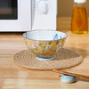 美浓烧 日本进口手绘粗陶陶瓷米饭碗家用日式釉下彩餐具精致小碗