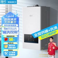 现代燃气壁挂炉20KW天然气供暖炉家用燃气热水器地暖暖气片采暖热水炉恒温ECO节能供暖洗浴两用C(02X)