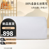 太湖雪蚕丝被芯100%桑蚕长丝夏凉被空调被子母被二合一全棉A类抗菌四季 空调被【蚕丝净重2斤】 220*240cm