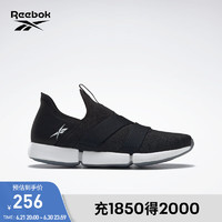 Reebok 锐步 官方女DMX AP SLIP ON魔术贴低帮轻量舒适运动跑步鞋 GY3693_黑色 37.5