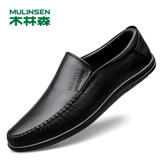 木林森（MULINSEN）男鞋商务休闲套脚软底爸爸鞋