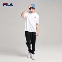 FILA 斐乐 24夏男款圆领运动T恤短袖衫基础款上衣欧版 亮白色 M