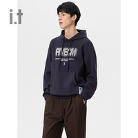 it 5cm/FIVE CM男女同款连帽卫衣24春夏潮流酷感连帽衫 NYX/藏青色 2XL