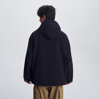 Lee日本设计24春夏标准版型男抽绳连帽外套休闲潮流LMT00914 藏青色 S
