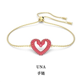 施华洛世奇 UNA系列 爱心天鹅造型 红色 可抽拉 手链女新年礼物