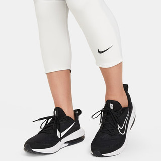 耐克（NIKE）官方儿童DRI-FIT大童男童速干训练七分紧身裤夏季FJ6819 100白/白/黑