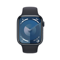 Apple 苹果 Watch Series 9 智能手表GPS+蜂窝款45毫米午夜色铝金属表壳午夜色运动型表带M/L MRP63CH/A