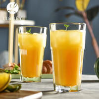 Libbey利比玻璃杯必胜客同款直布罗陀加厚大容量果汁饮料杯473ML2只 473ml两支装