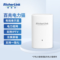 RicherLink 瑞吉联 RL65010ML百兆迷你无线/有线扩展电力猫单只装